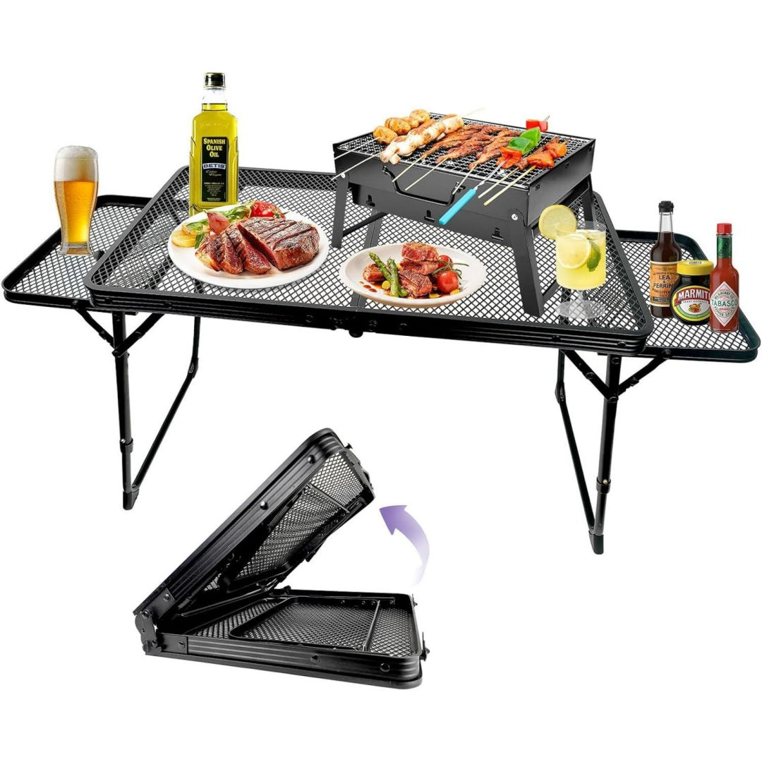 Tavoli da picnic pieghevole regolabile nero
