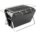 Barbecue a carbone pieghevole nero per spazi esterni pieghevole