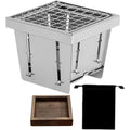 Griglie pieghevole con struttura in acciaio nero con design versatile pieghevole