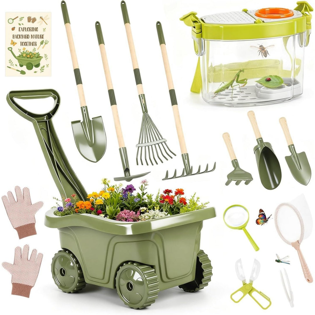 Set di attrezzi per bambini naturale