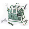 Set di accessori con struttura in acciaio in alluminio verde per spazi esterni