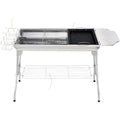 Barbecue a carbone pieghevole con struttura in acciaio nero con design versatile Scopri compagno perfetto