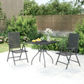 Set pranzo da giardino pieghevole regolabile antracite